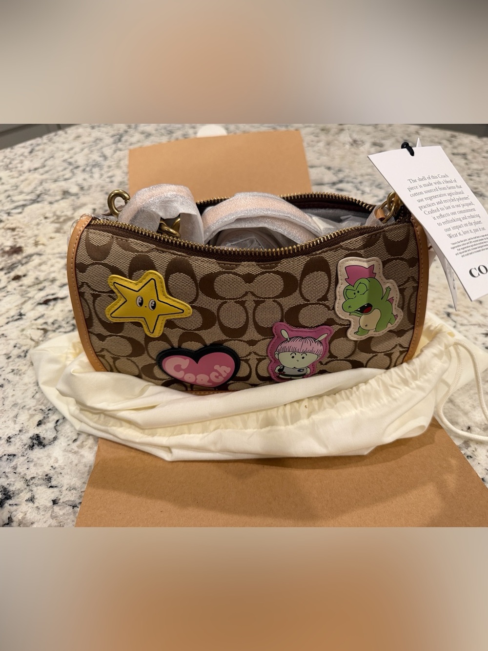 Coach | Brain Dead Waverly Bag In Signature Jacquard With Patches